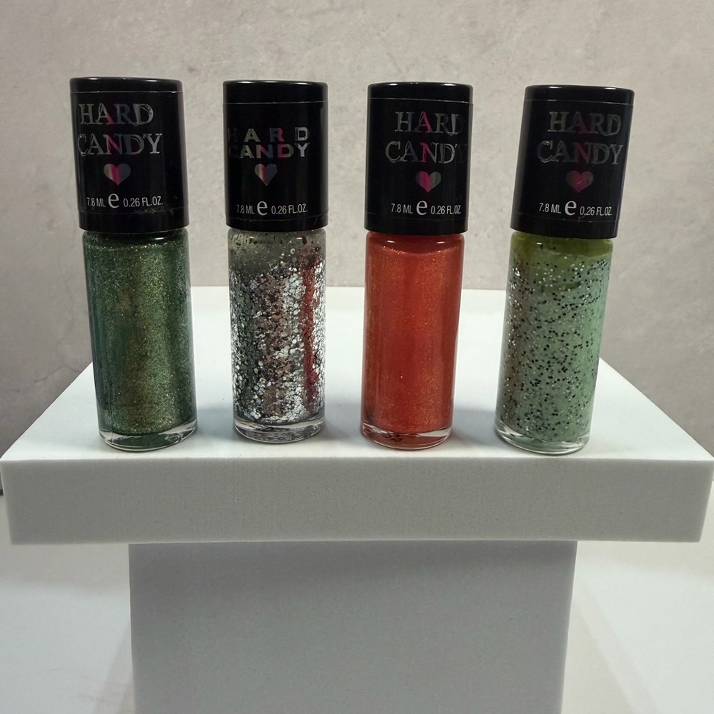💙3/$20 Hard Candy Nail Polish Set — Green, Silver, Orange, Mint Speckled